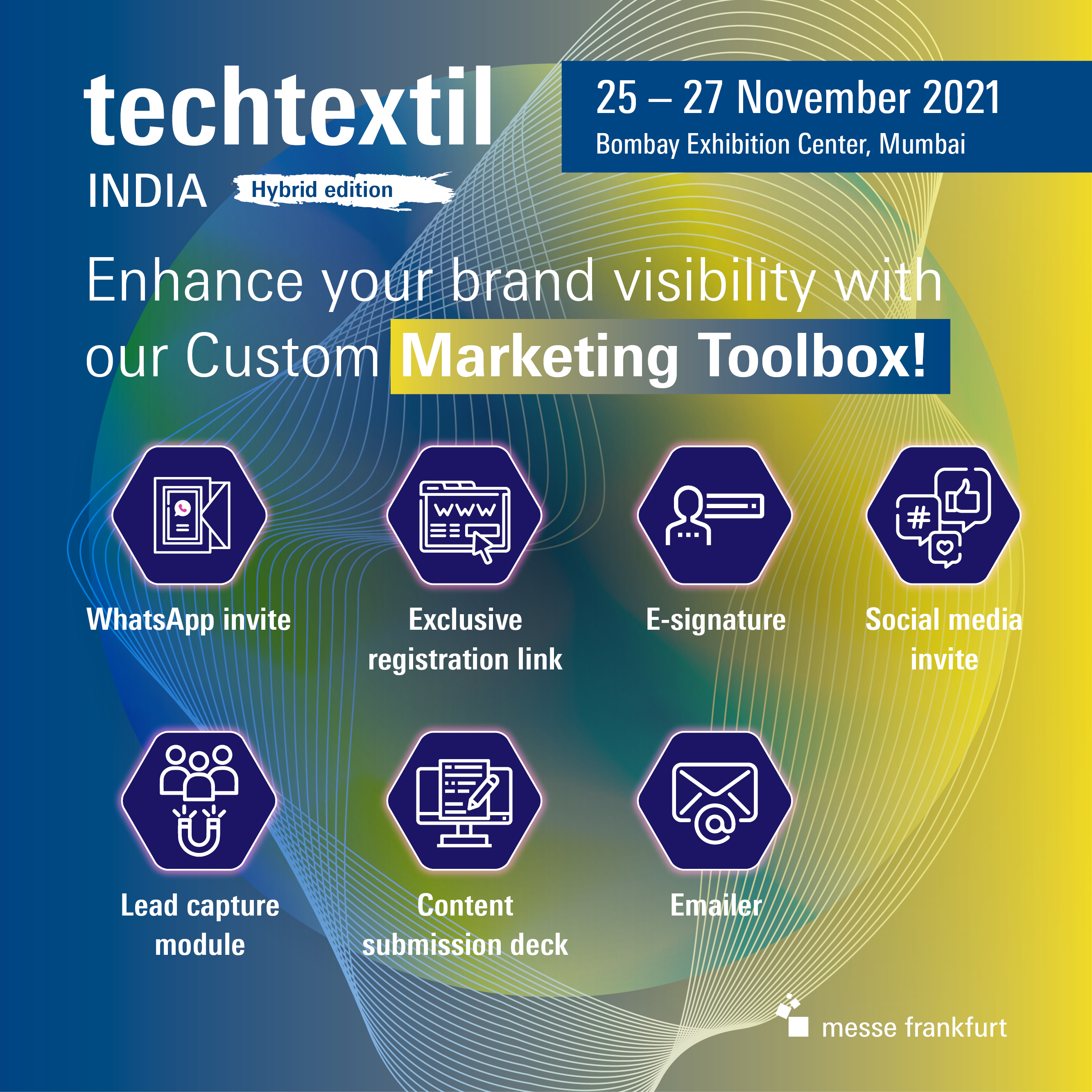 Follow these steps to use the exhibitor marketing toolbox